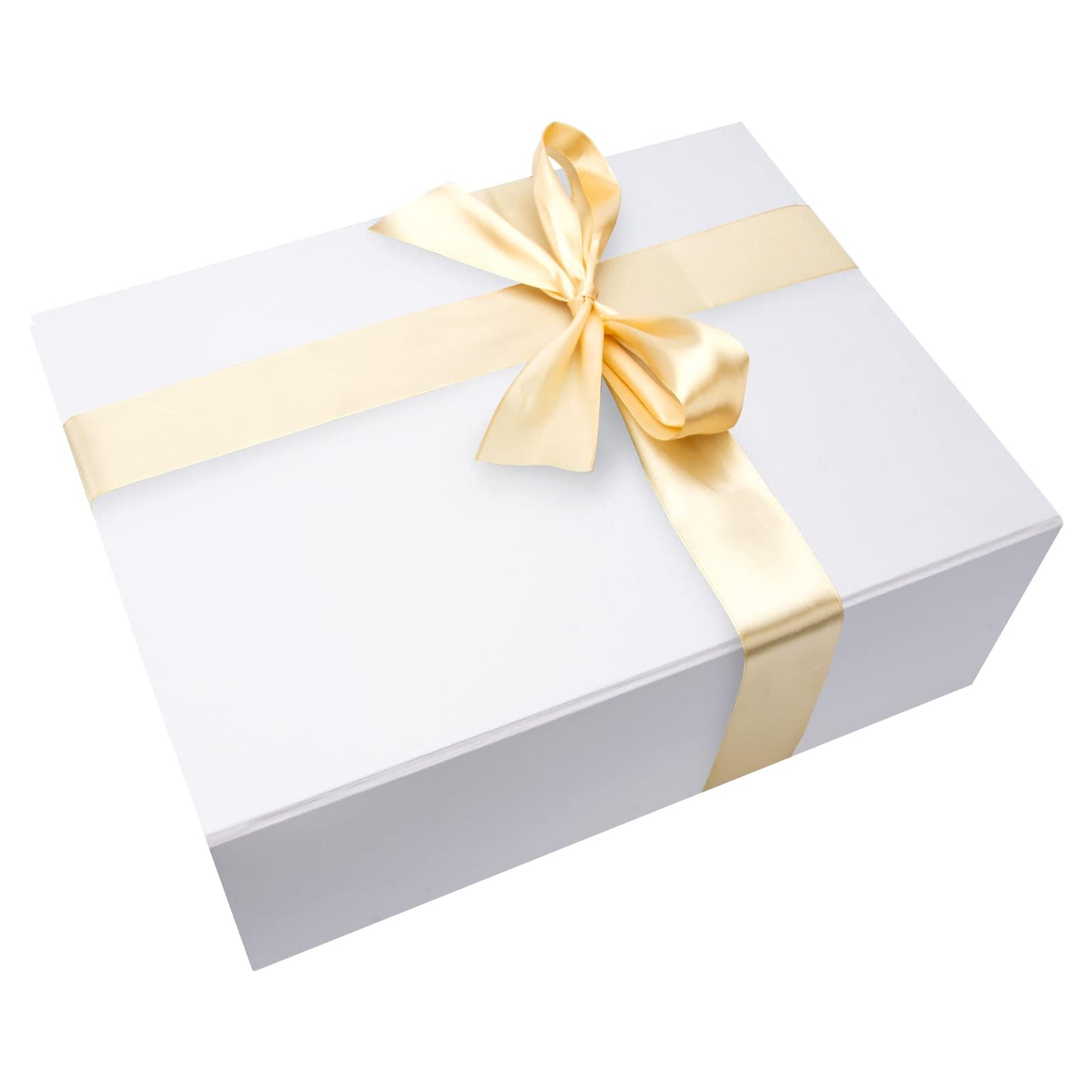 CHECHNYA 3 Large Gift Box Set - 13x10x5 Inch Foldable Magnetic, Sturdy Shirt Box, Hard Cover, Reusable, White 3-Pack