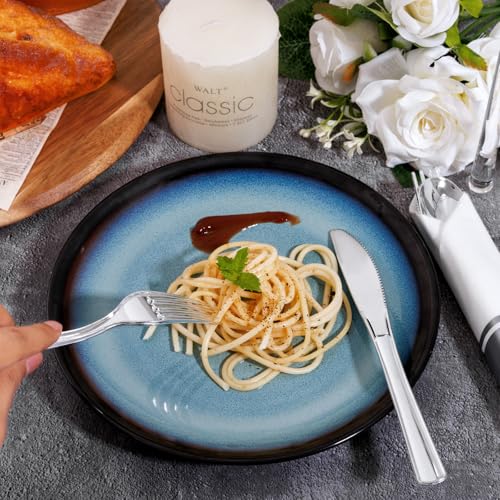 200Guests Pre Rolled Silver Plastic Silverware Sets - Heavy Duty Silver Cutlery - Include 200 Pack Wrapped Disposable Utensils with Napkins for Parties & Dinners & Weddings - color: 200Pack - Silver