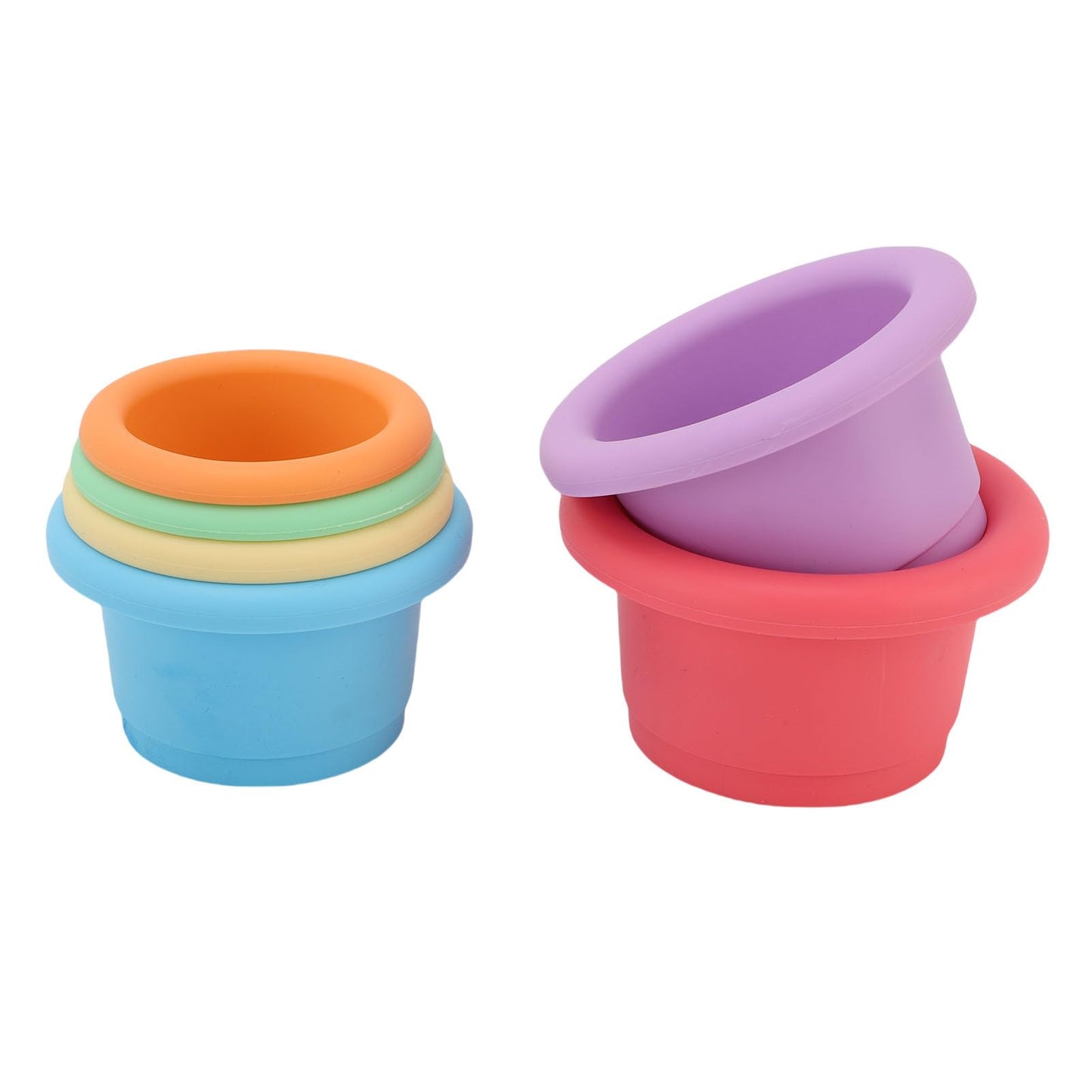 Soft Rubber Stacking Building Blocks for Babies Grip Training Educational Toys for Bath Play, Soft Infant Blocks for Children