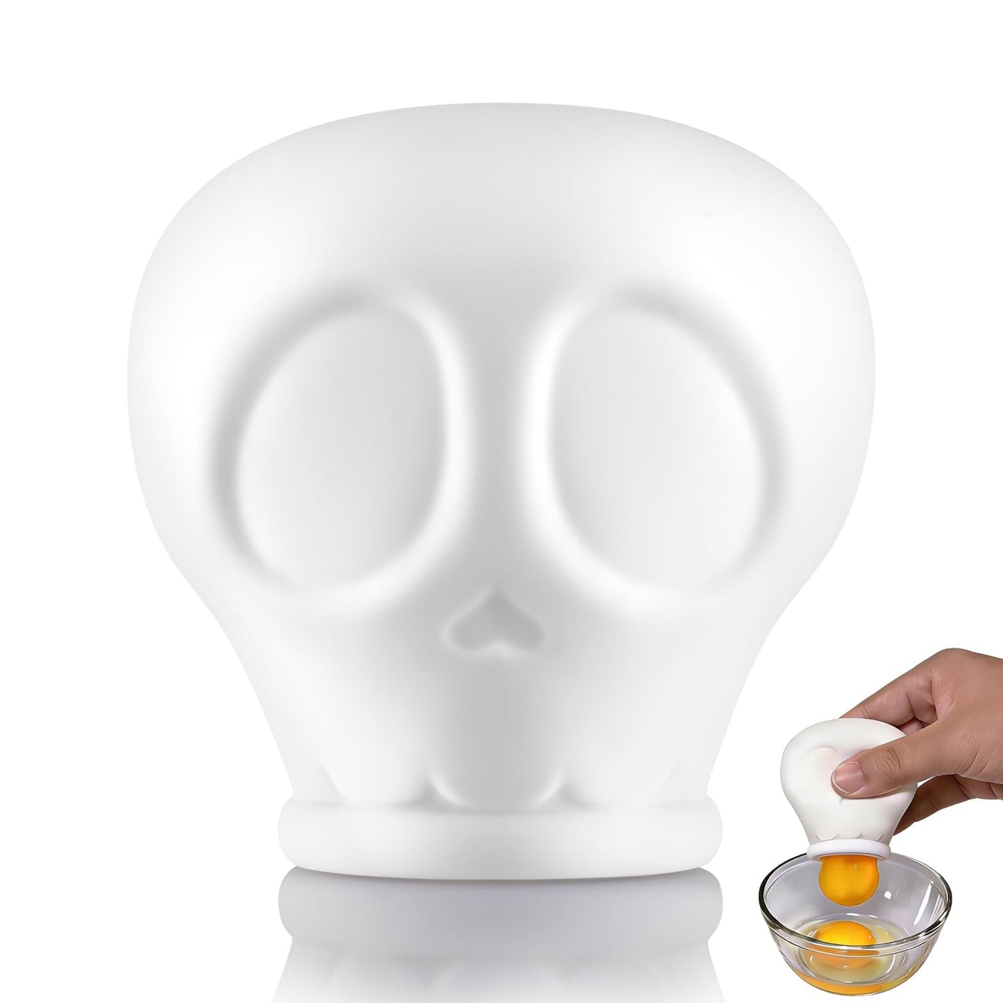 Skeleton Egg Yolk Separator Silicone Egg Separator For Raw Eggs Cute Kitchen Accessories Cool Kitchen Gadgets Baking Supplies For Home Bakers Gothic Home Decor