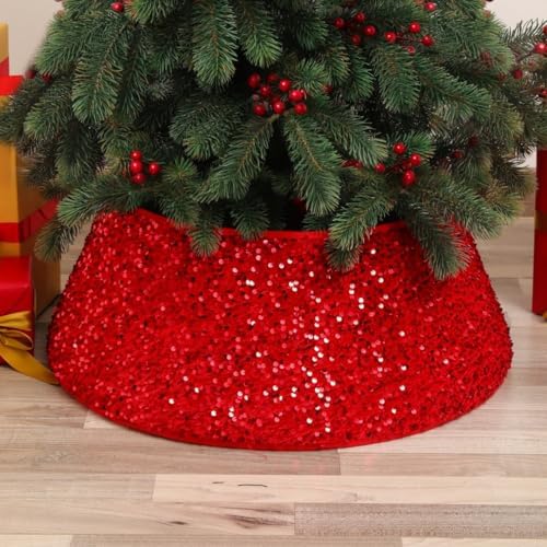 Christmas Tree Collar，Stand Up Tree Skirt，Christmas Tree Ring，Decorative Tree Base Cover for Christmas Decoration in Supermarkets, Hotels, Storefronts, Homes, and Other Places (Quadrilateral Grid)