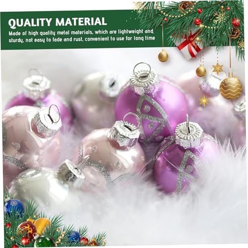 Ornament Caps 100Pcs Secure Metal Christmas Ornament Hooks Replacement Hangers for Christmas Tree, Porcelain, Ceramic or Glass Decoration, 20mm, Golden