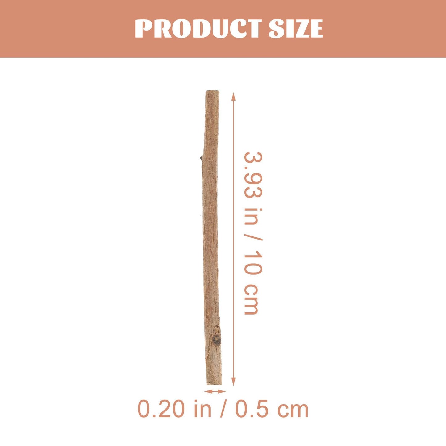 Didiseaon 100pcs 3. 9-inch Natural Wood Sticks, Tea Tree & Boxwood, Driftwood Style for DIY Crafts, Photo Props, & Home Decor Supplies