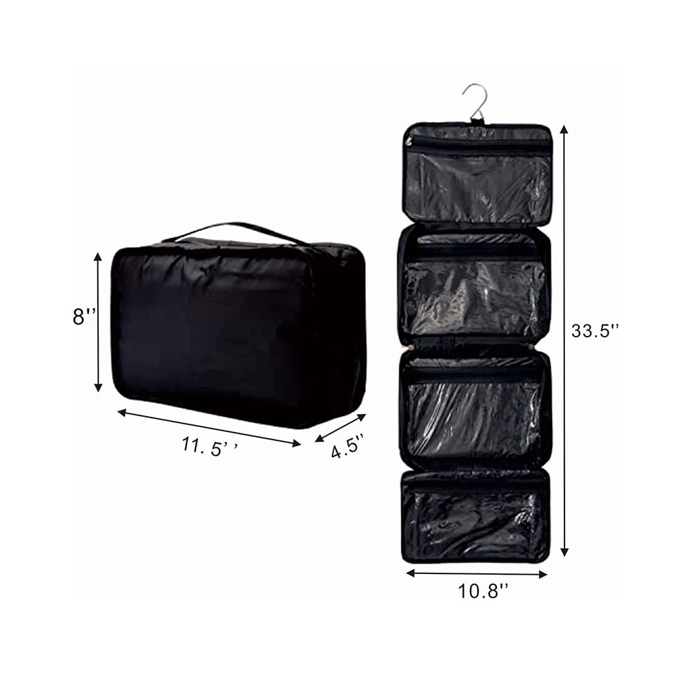 Shonpy All-Purpose Household Travel Organizer Accessory Toiletry Cosmetics Makeup Hanging Shaving kit Bag-Black