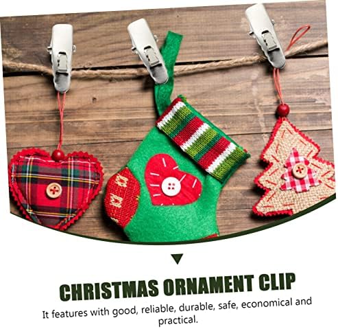 Cabilock 300pcs Xmas Tree Ornament Clips Flower Clamps for Christmas Decorations Multifunctional Adornment Clips for Wreaths Holiday Decor for Home Use
