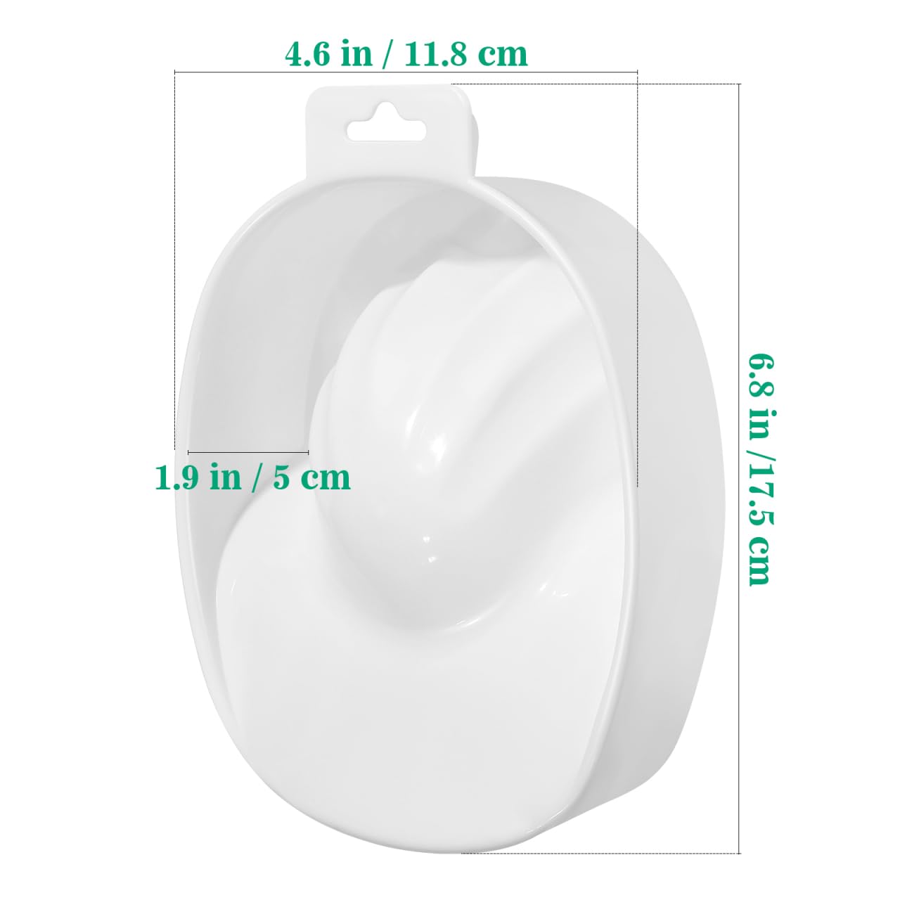 FOYTOKI Nail Soaking Bowl White Plastic Manicure Soak off Tray for Nail Treatment at Home and Professional Salon Use