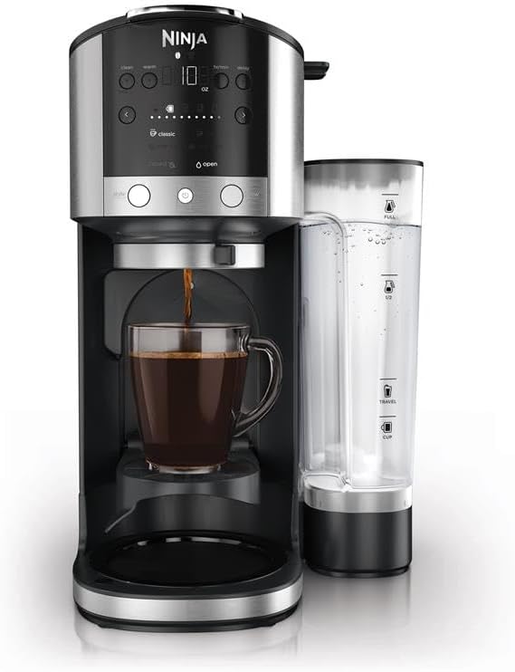 Ninja DualBrew Coffee Maker | Brew Coffee Grounds & Pods | Brew Classic, Rich, Over Ice, & Cold Brew | Brew Single-Serve Cup to Full 12-Cup Carafe | Stainless Steel | GP161