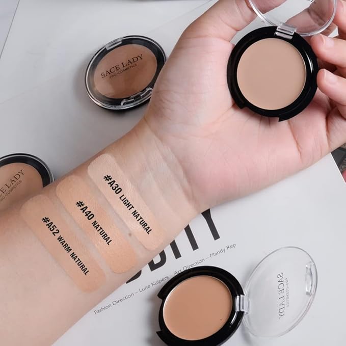 3 Pack Full Coverage Concealer Cream Makeup, Waterproof Matte Smooth Concealer Corrector for Dark Spot Under Eye Circles/Blemishes (3×5g/0.18Oz, #30 Light Natural)