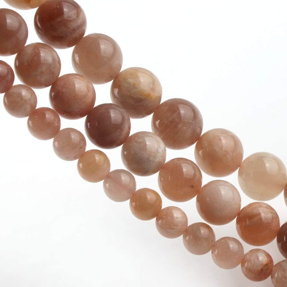 Yochus 45pcs Sunstone Beads，8mm Healing Power Natural Stone Round Loose Beads for Jewelry Making Earring Necklace DIY Crafts