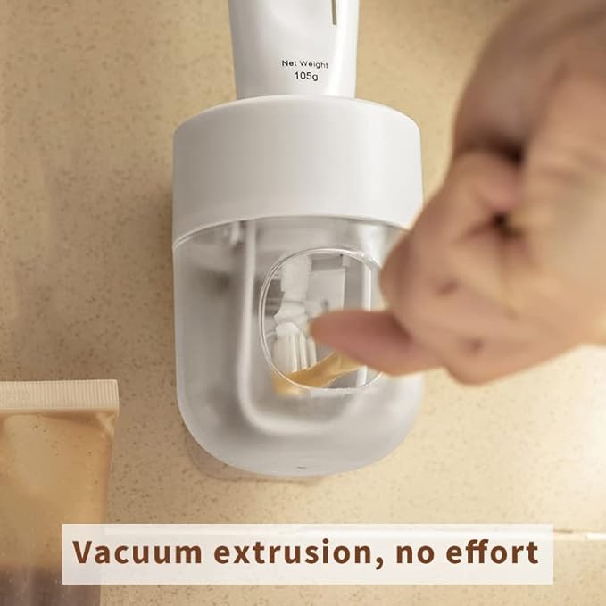2025 Upgraded So Nice Toothpaste Dispenser Wall Mounted Bathroom Automatic Toothpaste Squeezer,Visualization of Toothpaste Flow Rate