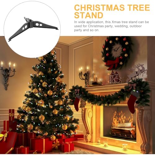 Garneck Compact Xmas Tree Base Stable Plastic Stand for Artificial Trees Holder for Christmas Parties and Weddings Smooth Finish for Safe Use Versatile for Various Poles