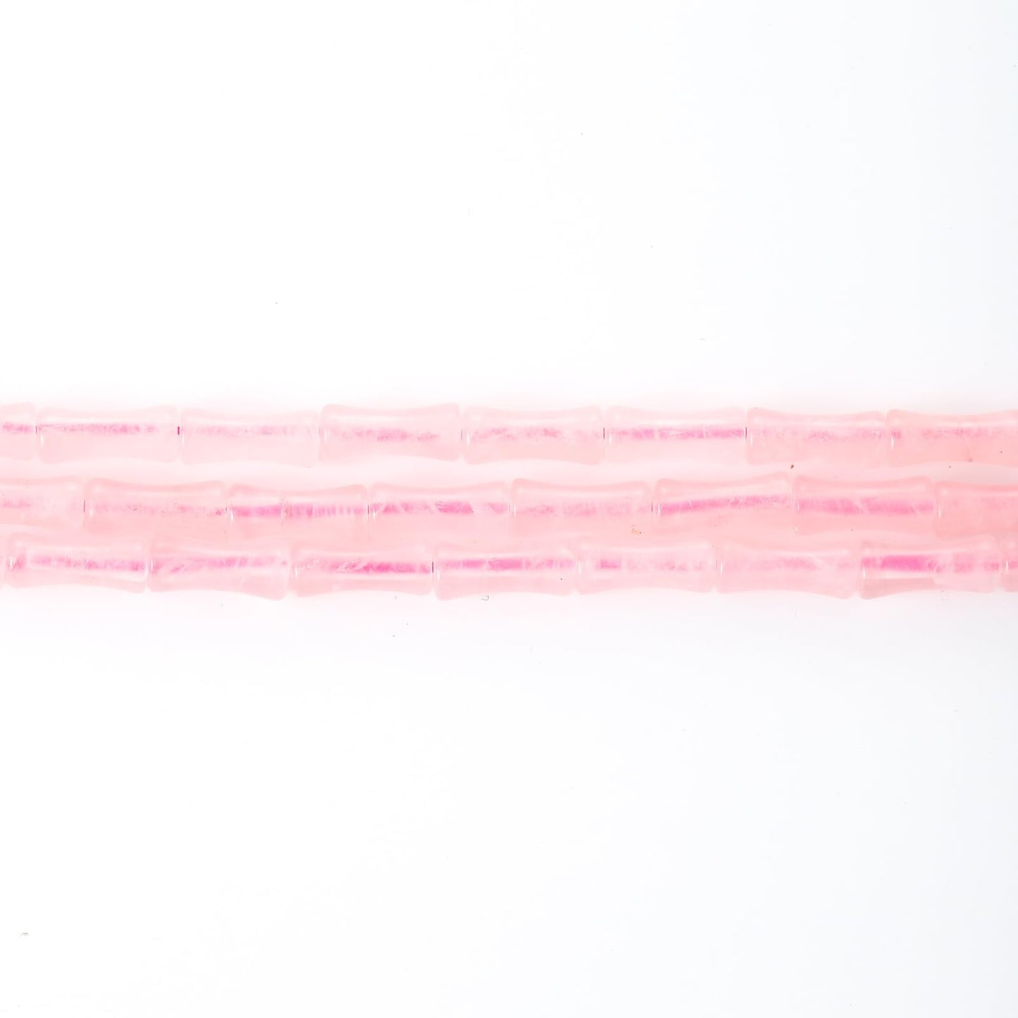 5x12mm Natural Rose Quartz Stone Bamboo Shape Gem Healing Energy Loose Spacer Beads for DIY Necklace Bracelet Earring
