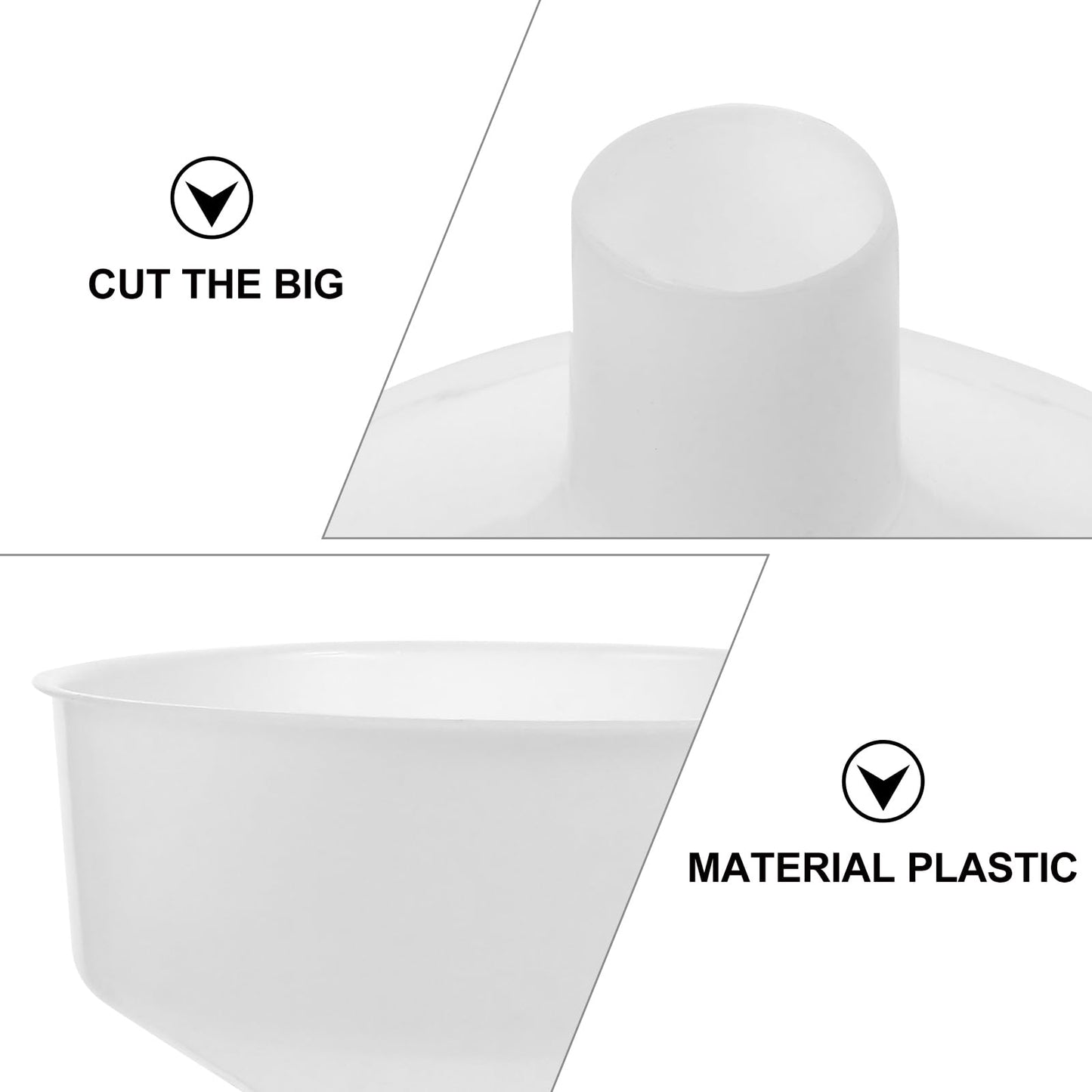 DOITOOL Kitchen Funnel Large Plastic Funnels Wide Mouth for Transferring of Liquid Fluid Dry Ingredients and Powder, Wide Mouth Diameter 9.45 in