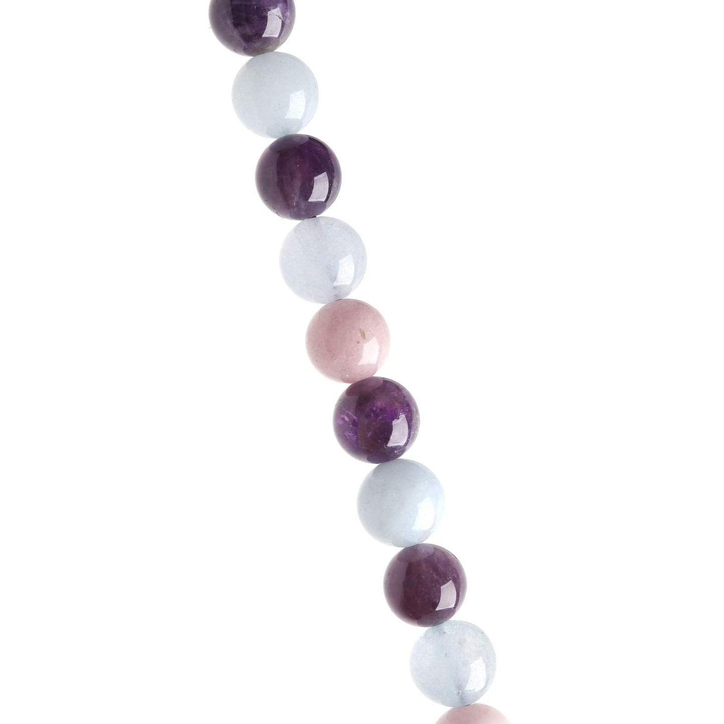 Filluck Natural Stone Beads Morgan Stone 8mm Polished Round Smooth Gemstone Beads for Jewelry Making 15 Inch(Morgan Stone,8mm)