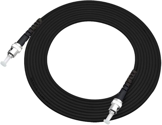 Jeirdus 40M ST to ST Outdoor Armored Simplex 9/125 SM Fiber Optic Cable Jumper Optical Patch Cord Singlemode 40Meters 130ft ST-ST