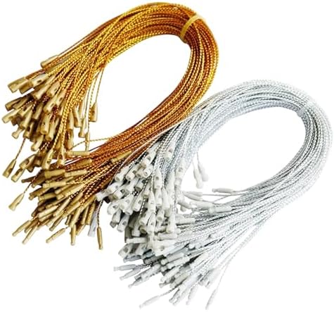 Christmas Ornament Hangers String 200Pcs Ribbon Ornament Hook Rope Pre Cut String with Clip Locking for Hanging Decors Pre Cut Holiday Cord