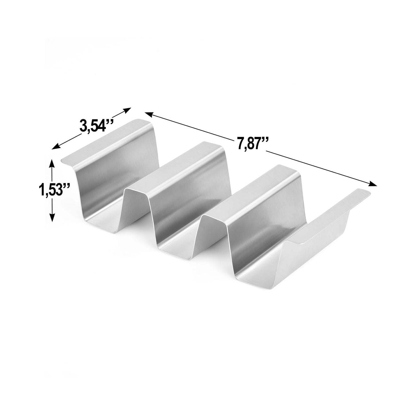 ARTTHOME. Stainless Taco Holders Set of 4 Stand Holders for 3 Tacos, Easy to Clean, Dishwasher Safe, Street Taco Ready