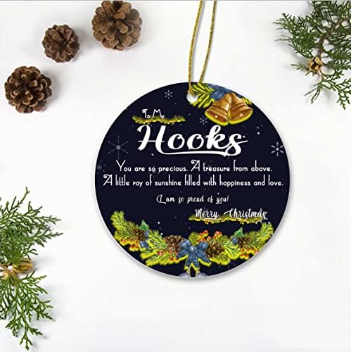 Christmas Ornaments Tree with Name Hooks Ornament - to My Hooks, I Am So Proud of You! - Romantic Christmas D??cor Gift for Hooks Ornament Round 3 Inches