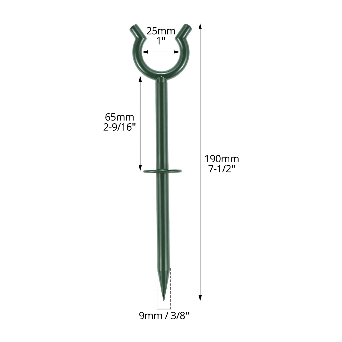 QWORK 3/4" Garden Hose Holder Brackets - 20 Pcs Plastic Outdoor Hose Guide Stakes Support Spike Tool