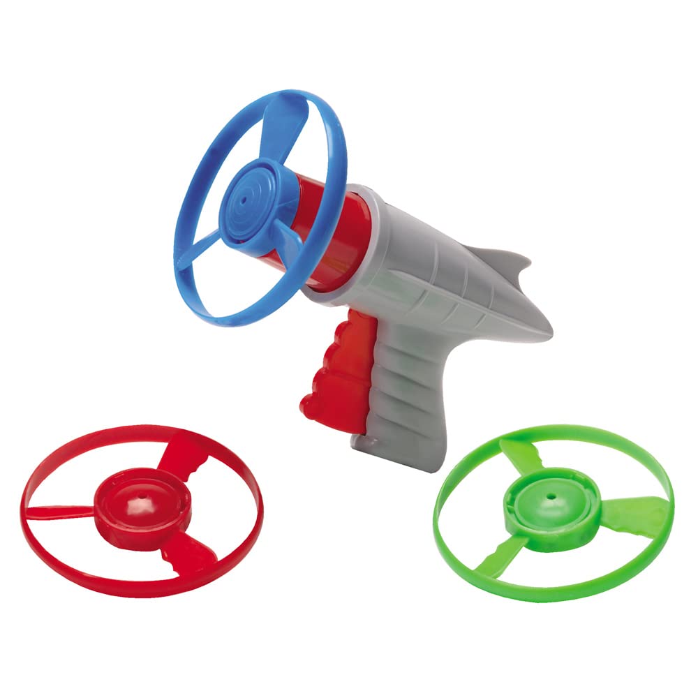 Schylling Lunar Launcher - Retro Launching Toy - Shoots Colorful Disks Horizontally and Vertically - Includes Launcher and Three Disks - Ages 6 and Up