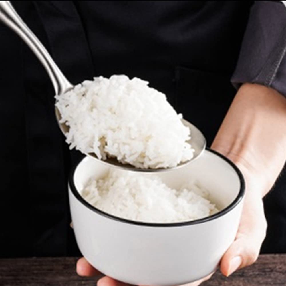 A · HOUSEWARE Rice Scooper Spoon Stainless Steel Paddle Serving Spatula Ladle Cooking Utensil for Restaurant and Home Kitchen Heat Proof Handle Durable 11.6 Inches