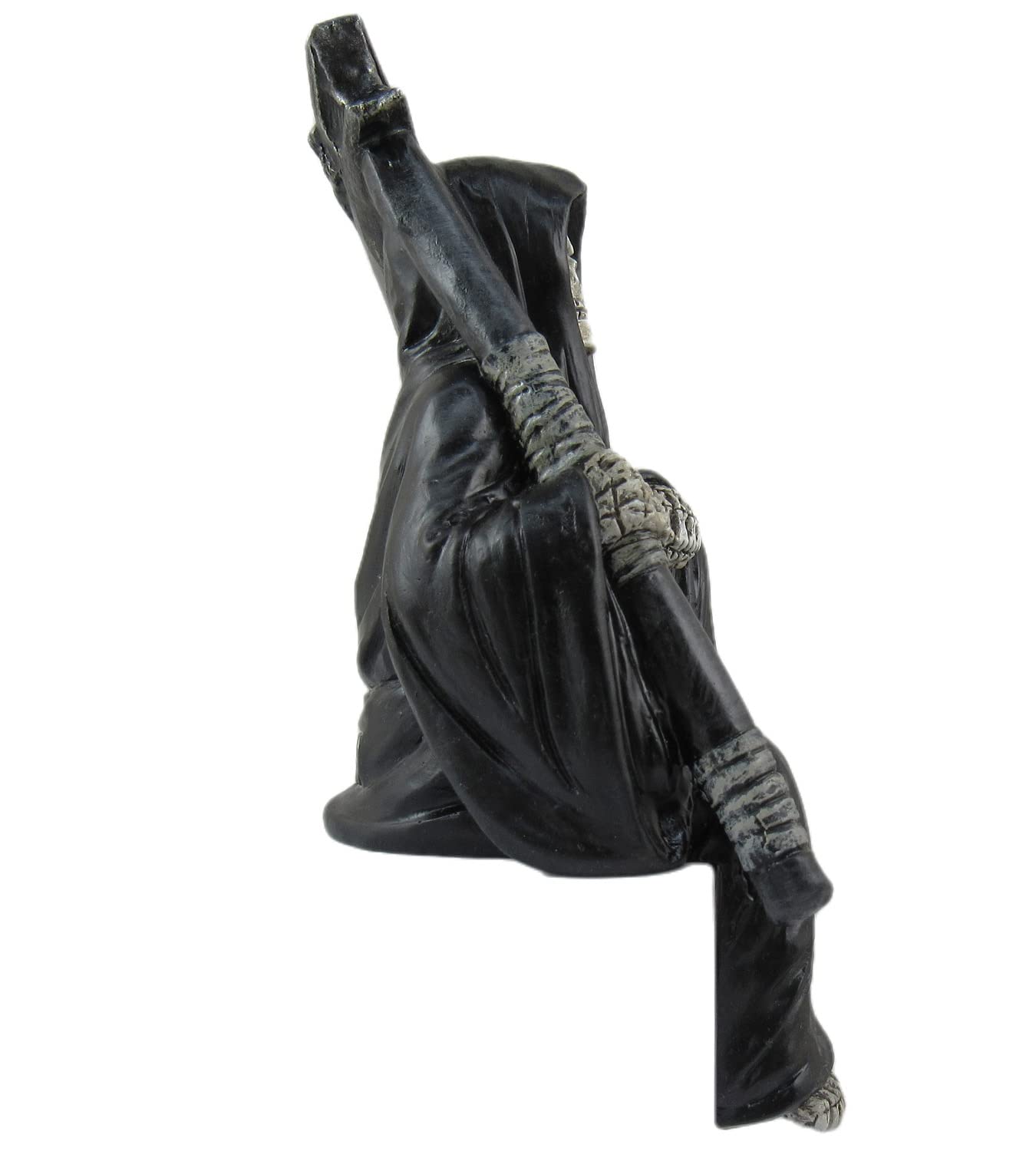 DWK " Nothing But Time Grim Reaper Book Shelf Figurine Sitter | Bookshelf Décor for Home | Skull Goth Decorations | Home Office Décor | Figurines and Statues - 5"
