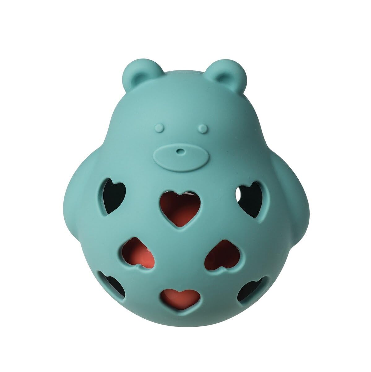 Mary Meyer Baby Rattle Simply Silicone Roly Rattles, 5-Inches, Slate Blue Teddy Bear