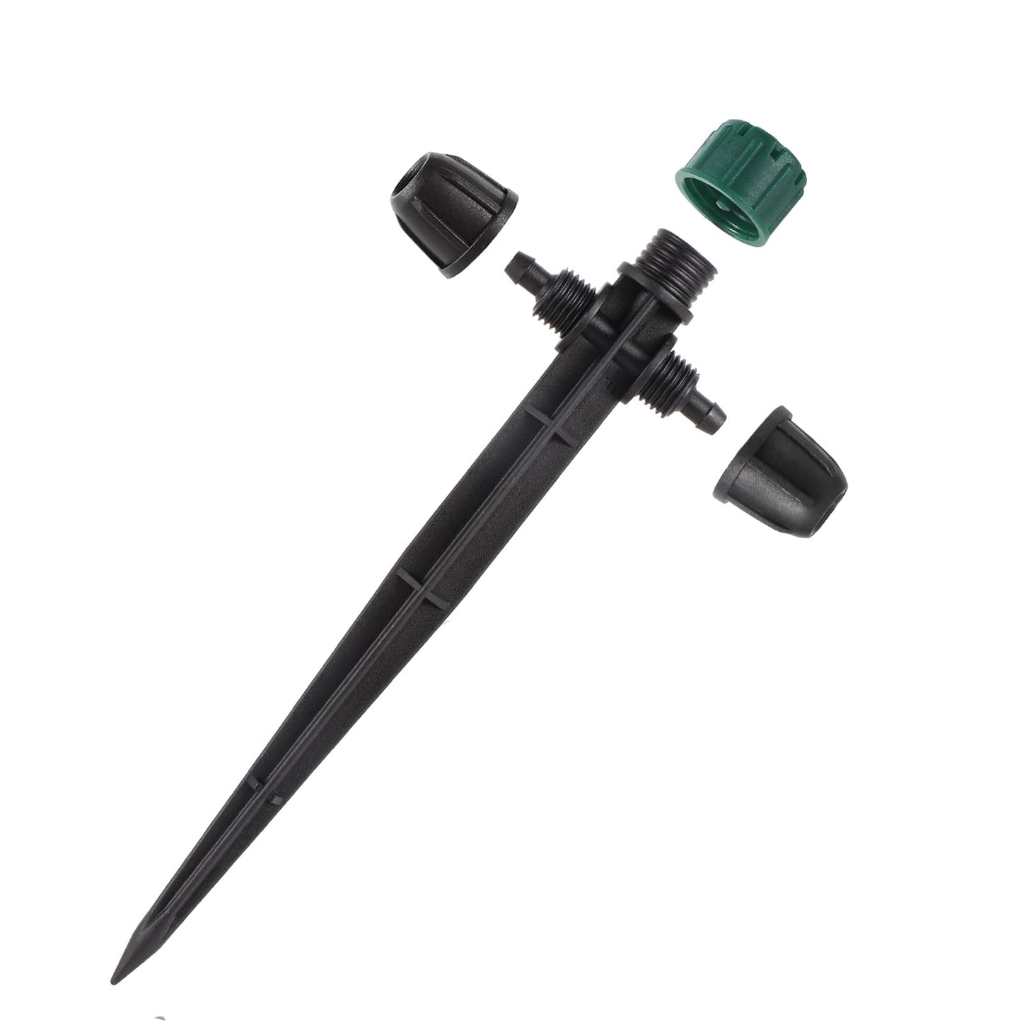 FOGWOWO Drip Irrigation Emitters for 1/4" Tubing,Adjustable 360 Degree Automatic Irrigation Dripper on 6.5" Arrow Stake for Garden Irrigation System(30Pcs Irrigation Drippers)