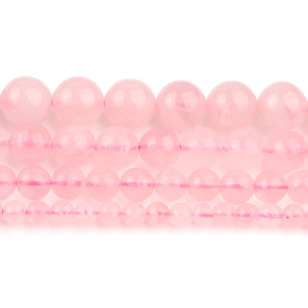 Love Beads Natural Madagascar Rose Quartz Loose Beads for Jewelry Making 8mm 15inches Beads