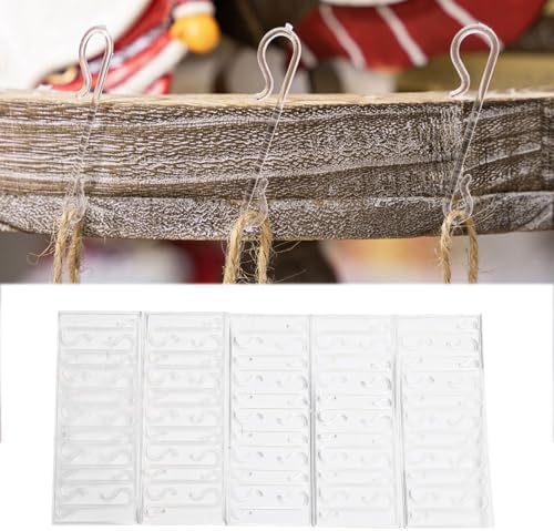 50 PCS Transparent S-Shaped Hooks For Christmas Ornaments