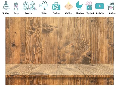 10x8ft Fabric Dark Walnut Wood Panel Backdrop Rustic Table Surface Background for Farmhouse Product Displays Party Decorations Banner Photo Booth Props Tapestry - size: 10X8ft