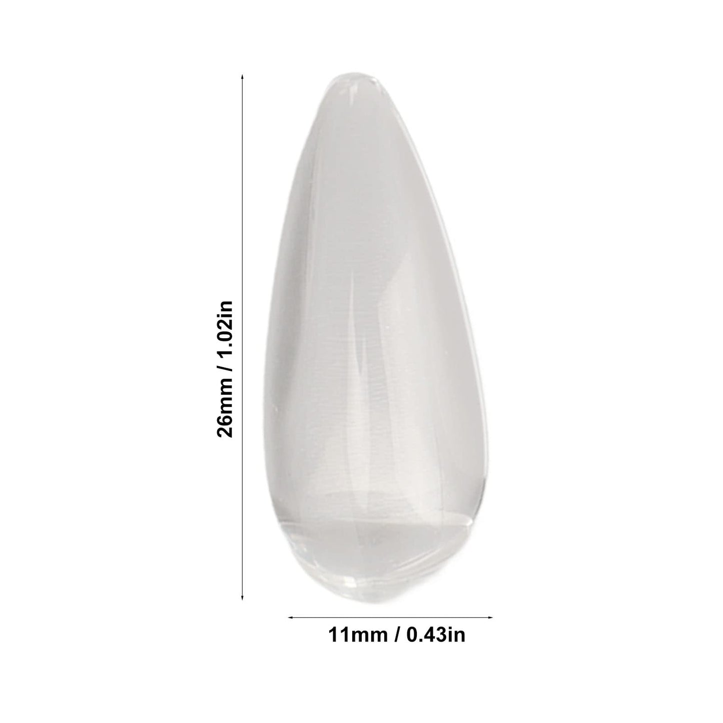 Transparent Glass Nail Polish Color Card,50Pcs Nail Gel Polish Display Tips Nail Practice Card DIY Manicure Tool Accessories Pointed Almond Shape