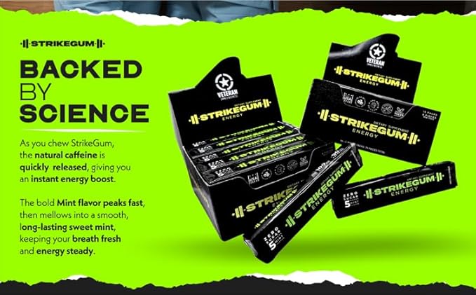 StrikeGum - Home page - Strike Premium Energy Gum | Tray