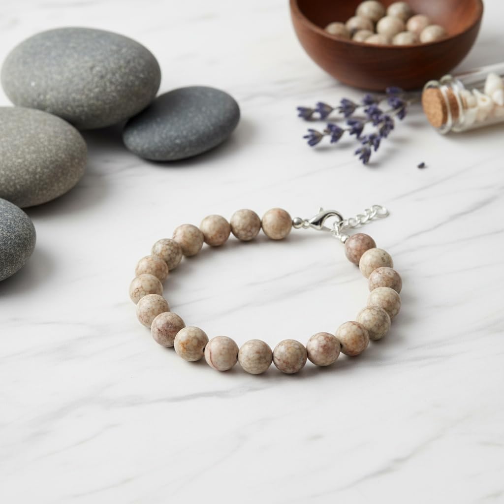 Yochus 60pcs Polish Maifanitum Beads，6mm Healing Power Natural Stone Round Loose Gemstone Beads for Jewelry Making Earring Necklace DIY Crafts