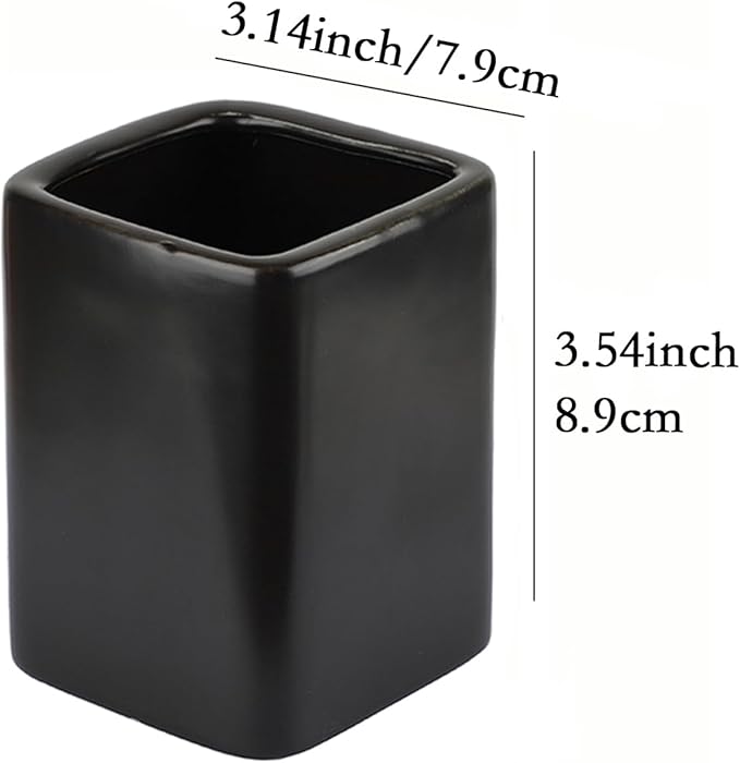 Black Toothbrush Toothpaste Holders Organizer Bathroom Accessories Storage Toothbrush Cup Stand Vanity Organizer