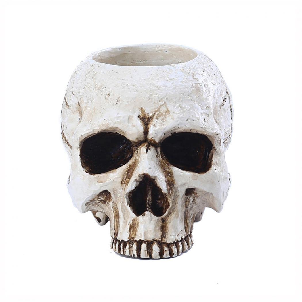 Comeon Skull Candle Holder Resin Gothic Tea Light Holders Mini Skull Home Decoration Novelty Craft Collection