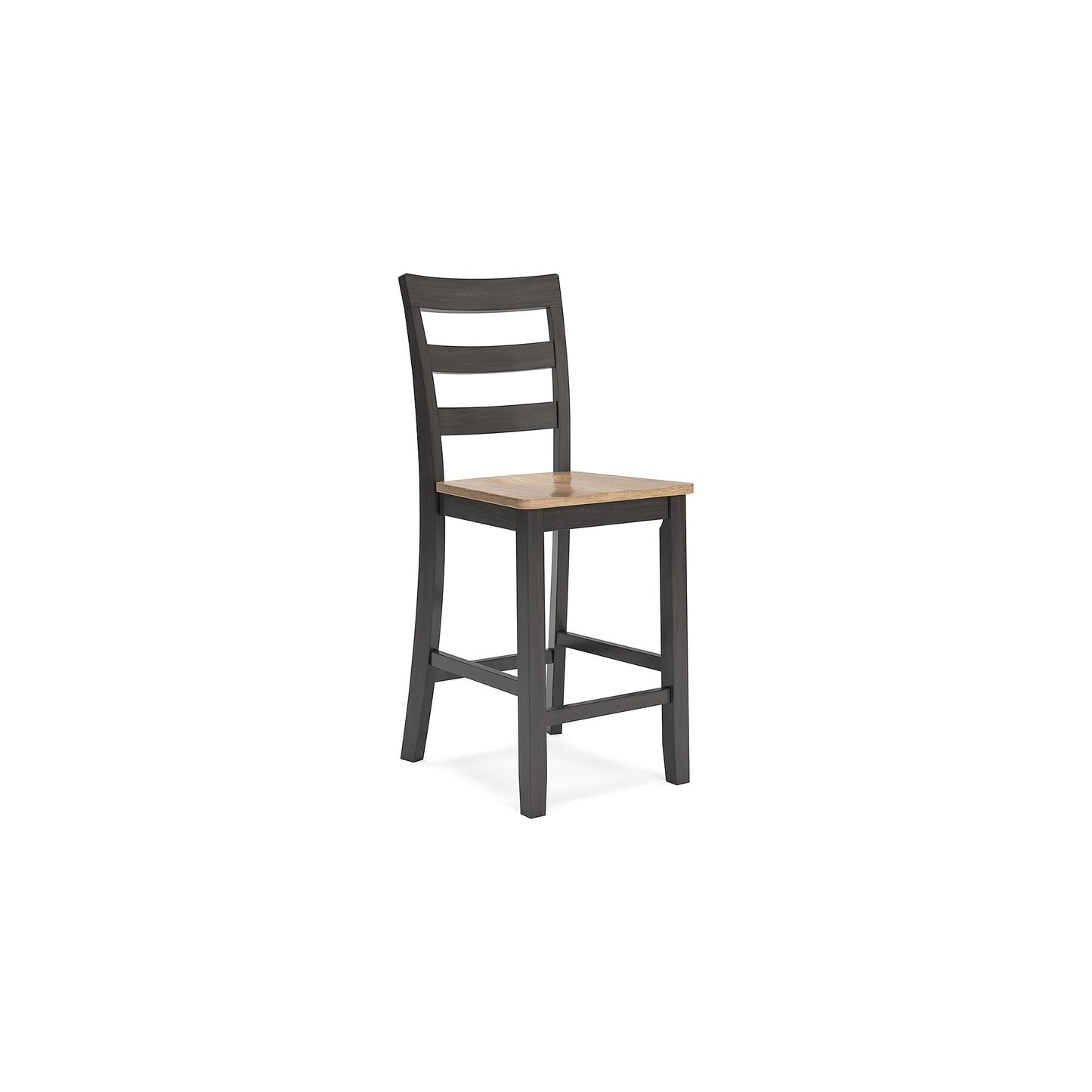 Signature Design by Ashley Gesthaven Counter Height Barstool, Set of 2, Adjustable Levelers, Solid Wood Frame, Natural/Brown
