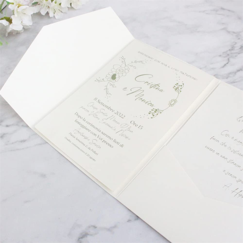 Ivory Invitation Pocket Envelope For Wedding Engagement Bridal Shower Birthday 20 sets (ivory)
