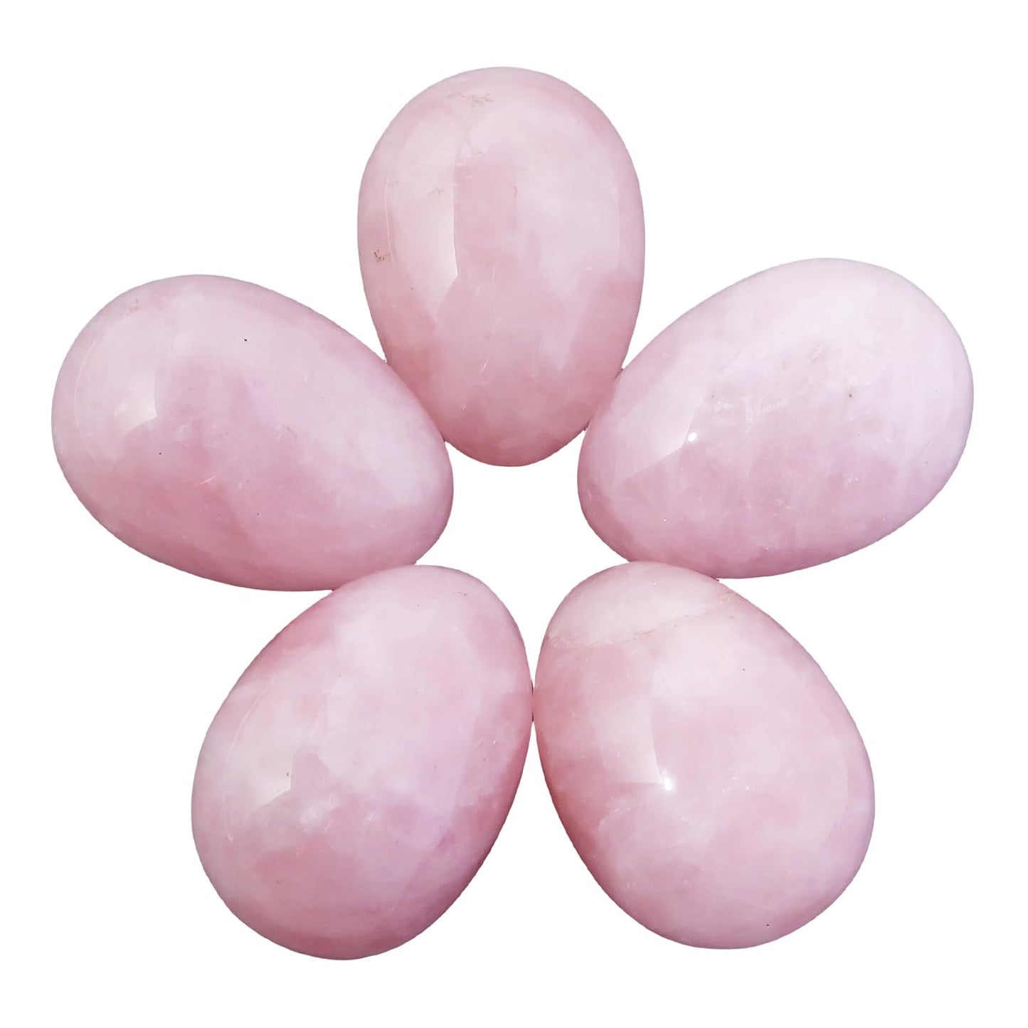 favoramulet Polished Stone Egg for Easter Day, Palm/Pocket/Worry Enegry Healing Crystal Display Sphere Figurine Fengshui, Rose Quartz 1.8" x 1.3"