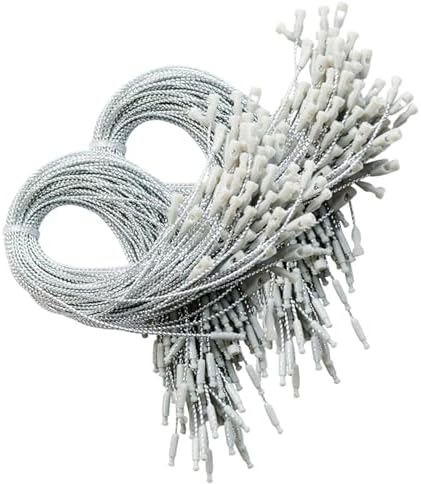 Christmas Ornament Hangers String 200Pcs Ribbon Ornament Hook Rope Pre Cut String with Clip Locking for Hanging Decors Pre Cut Holiday Cord
