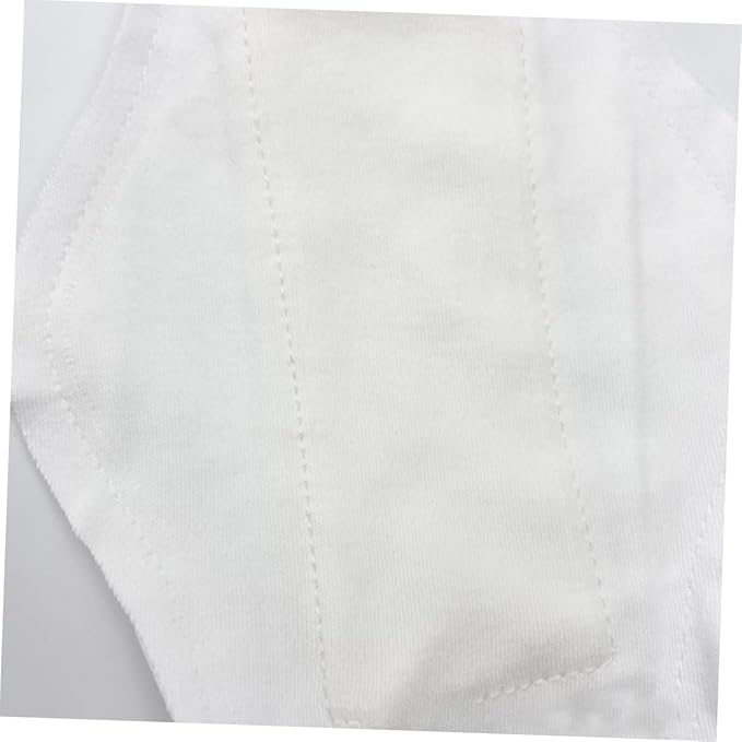 6Pcs Washable Reusable Sanitary Pads Menstrual Cloth Liners for Women White Period Pads for Everyday Use