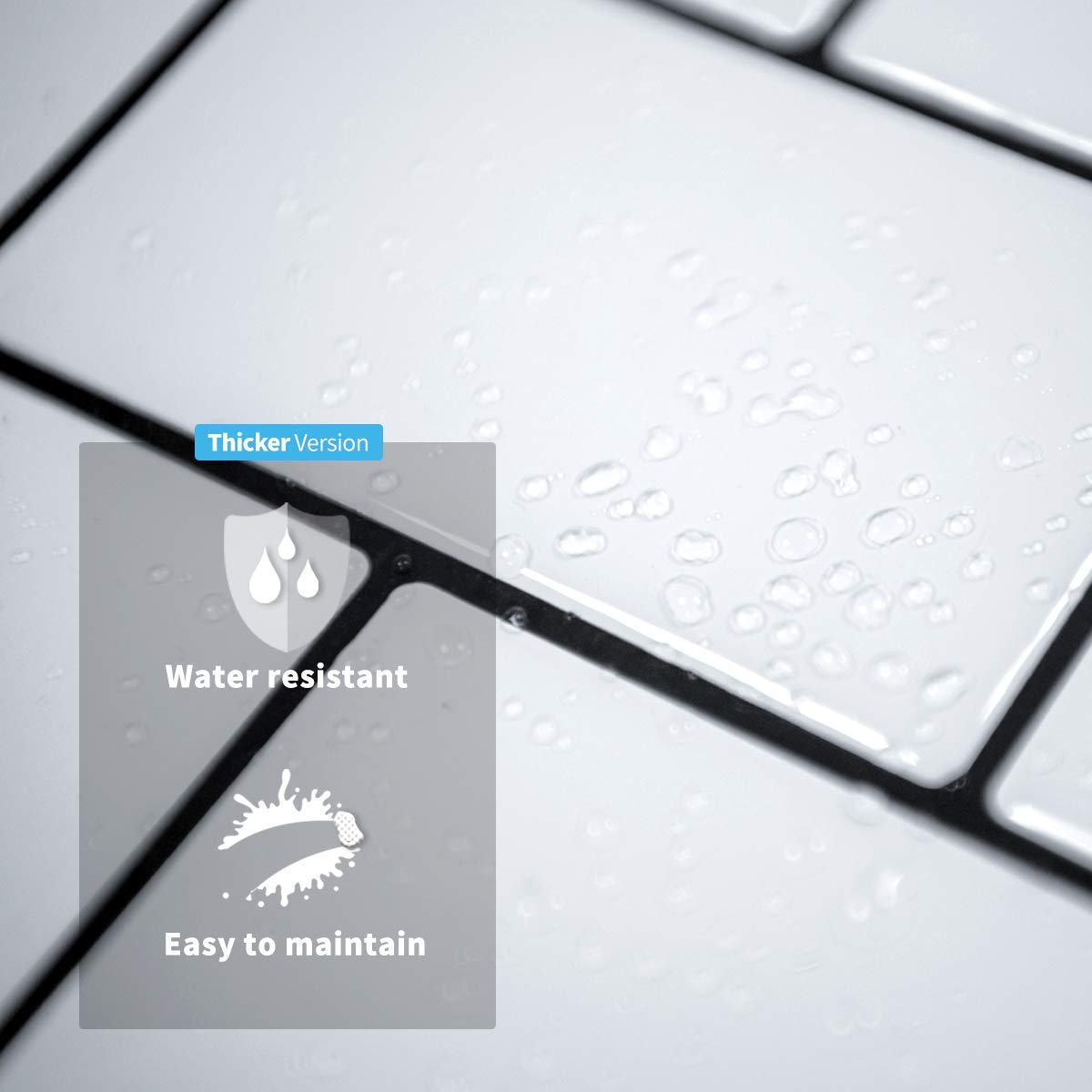 Art3d Peel and Stick Backsplash for Kitchen White Subway (10 Tiles, Thicker Design)