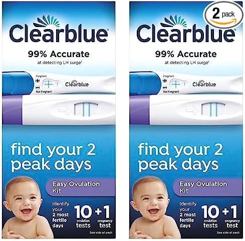 Clearblue Ovulation Complete Starter Kit, 10 Ovulation Tests and 1 Pregnancy Test (Pack of 2)
