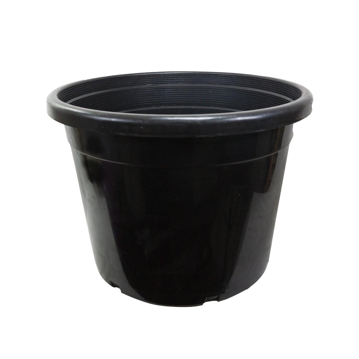 Green Oasis Premium 25 Gallon Nursery Pots (5 Pack) - Heavy Duty Injection Molded Black Plastic Planter Containers with Drainage Slots - 25" x 18.5" for Trees & Large Plants - Professional Grade