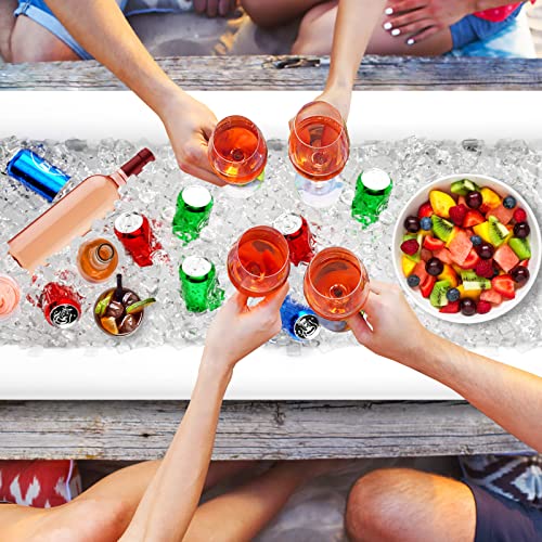 Jasonwell Inflatable Serving Bars Ice Buffet Salad Serving Trays Food Drink Holder Cooler Containers Indoor Outdoor BBQ Picnic Pool Party Supplies Luau Cooler w Drain Plug - style: 2 PCS