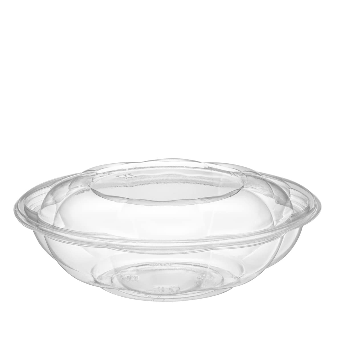 GUSTO [18 oz. - 50 Count Clear Plastic Salad Bowls with Lids, Disposable Salad Containers - Perfect for Takeout, Salads, and Meal Prep (Formerly Comfy Package)