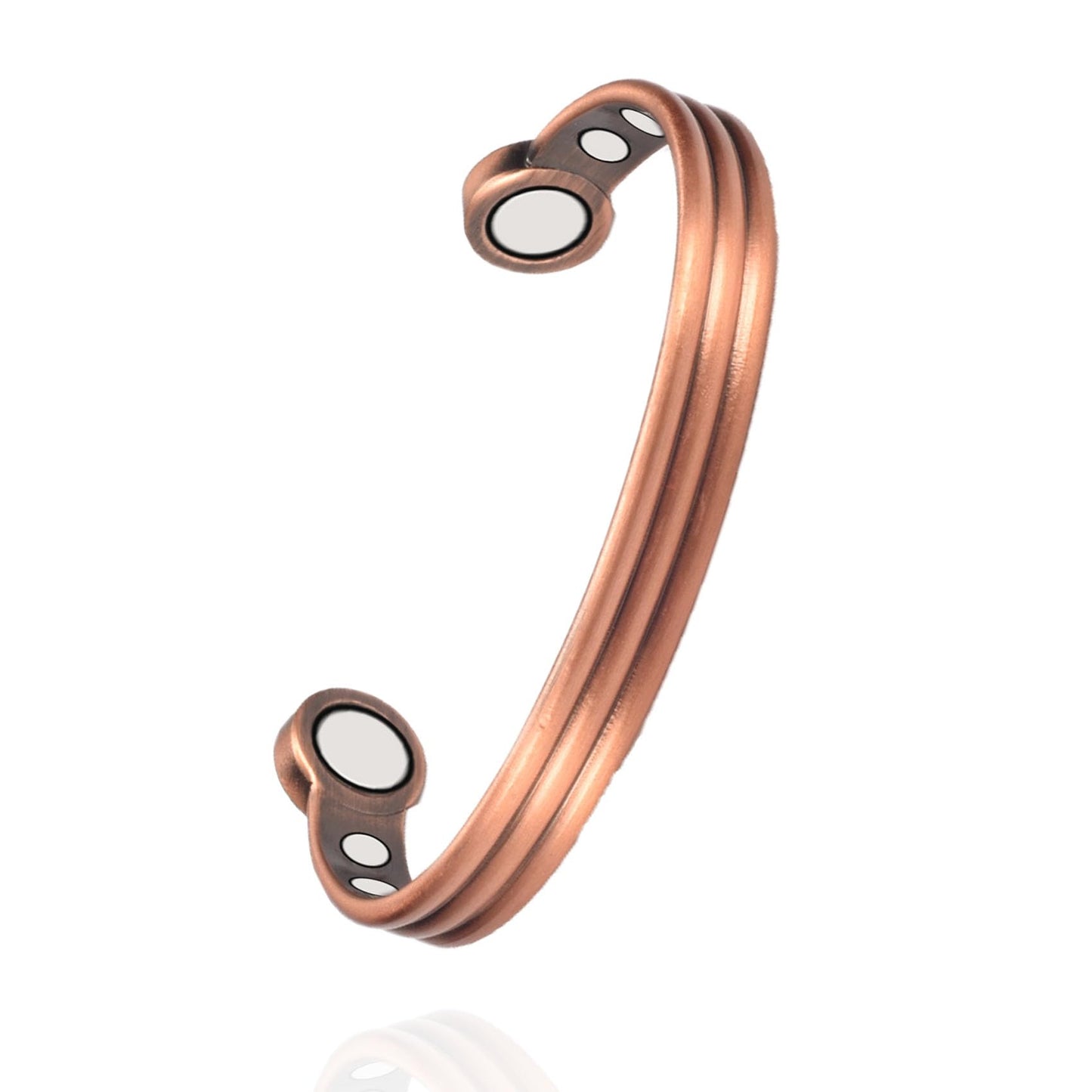 UtenoTureH Magnetic Copper Bracelet for Women for Arthritis, Pure Copper Adjustable Bracelets with 3500 Gauss Magnet ((C004))