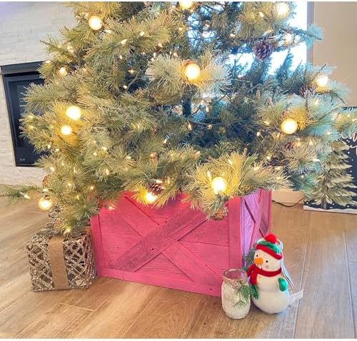 BARNWOODUSA Christmas Tree Collar or Box Made of Reclaimed Wood – Rustic Tr
