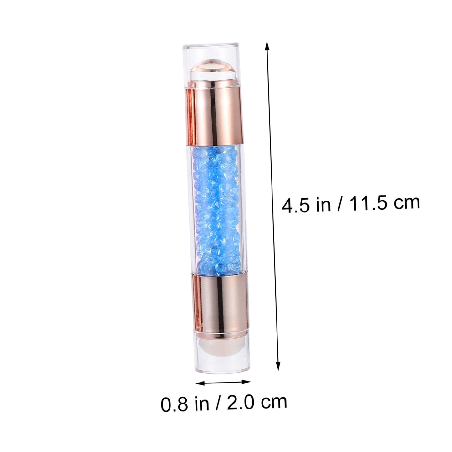 2Pcs Dual-Ended Nail Art Silicone Stamper Set for Diy Manicure Clear Stamping Tools for Home and Salon Use