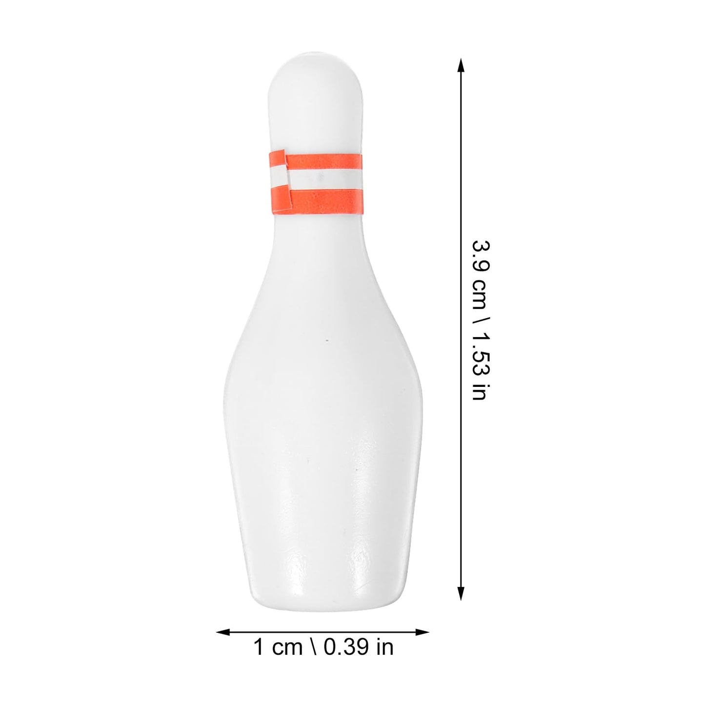 Toyvian Miniature Bowling Model Set with Durable Mini Bowling Pins and Ball for Dollhouse Accessories and Kids Play Realistic Mini House Decoration